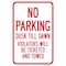 Signmission No Parking Dusk Till Dawn Violators Will Be Ticket Aluminum, 12" x 18", A-1218-25044 A-1218-25044 - alternate 1